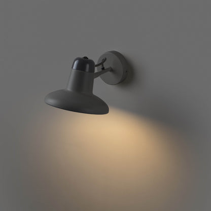 Aplique LED SNAP gris oscuro FARO 57403 en ambiente interior, luminaria de pared de acero para iluminación de estudio y lectura