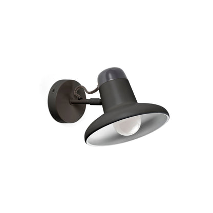 Aplique de pared LED SNAP gris oscuro FARO 57403, luminaria de superficie en acero para iluminación interior de estudio y lectura