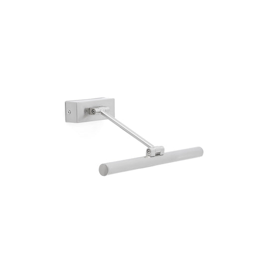 Lámpara iluminacuadros LED Magritte 300 níquel mate FARO 61080, diseño minimalista para pared interior, luminaria superficie LED para arte e iluminación