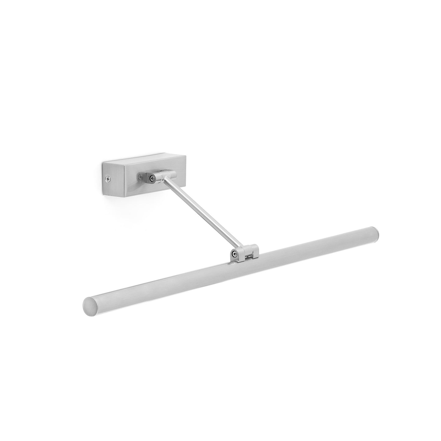 Lámpara iluminacuadros LED MAGRITTE 600 níquel mate FARO 61082, luminaria superficie minimalista orientable para arte en pared interior