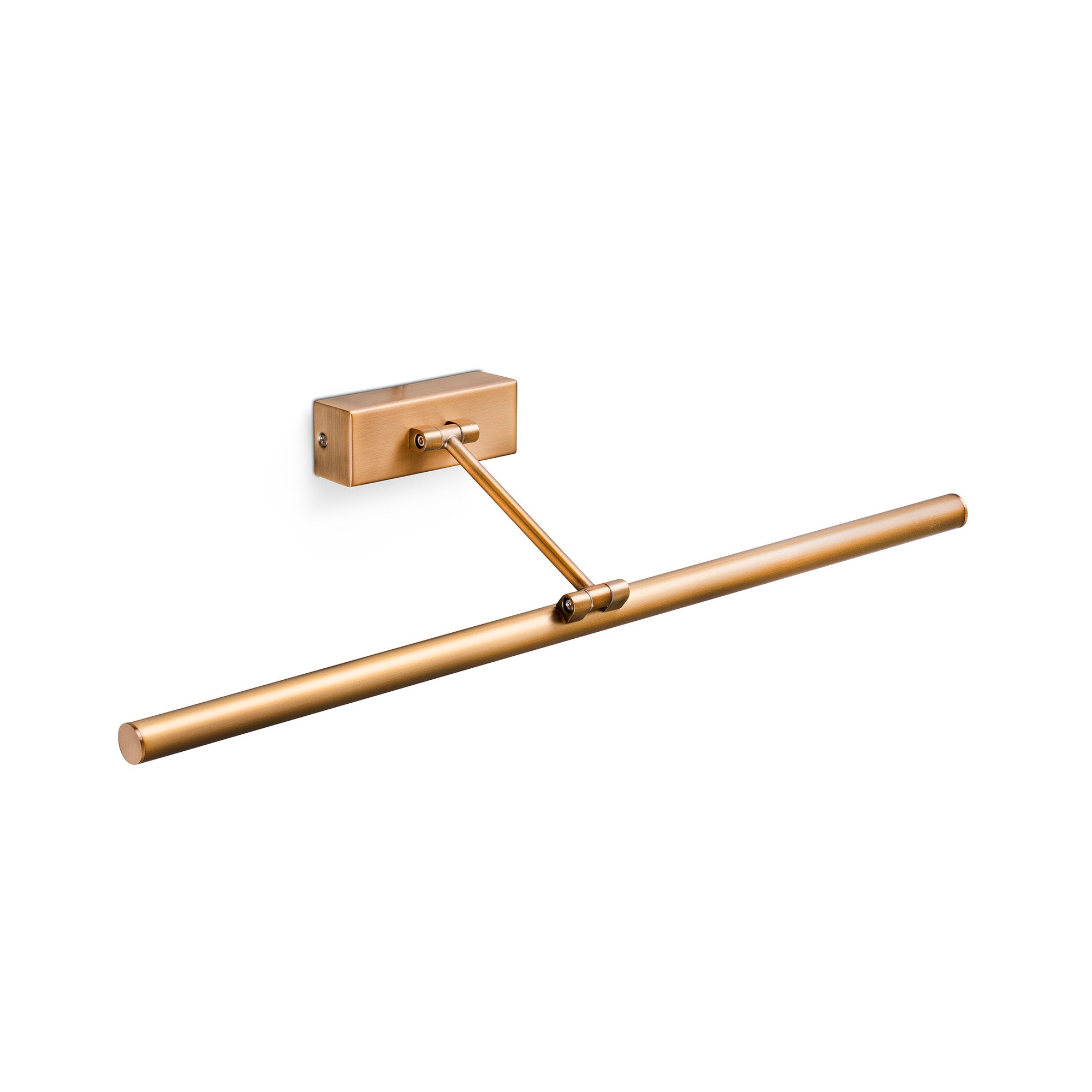 Lámpara iluminacuadros MAGRITTE 600 Oro Viejo FARO 61085-110, diseño minimalista orientable para pared interior con LED, arte y decoración