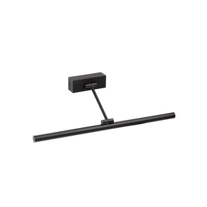 Lámpara Iluminacuadros MAGRITTE 450 Negro de FARO modelo 61087-110, luminaria de superficie minimalista en aluminio y acero, LED orientable para iluminación de arte interior