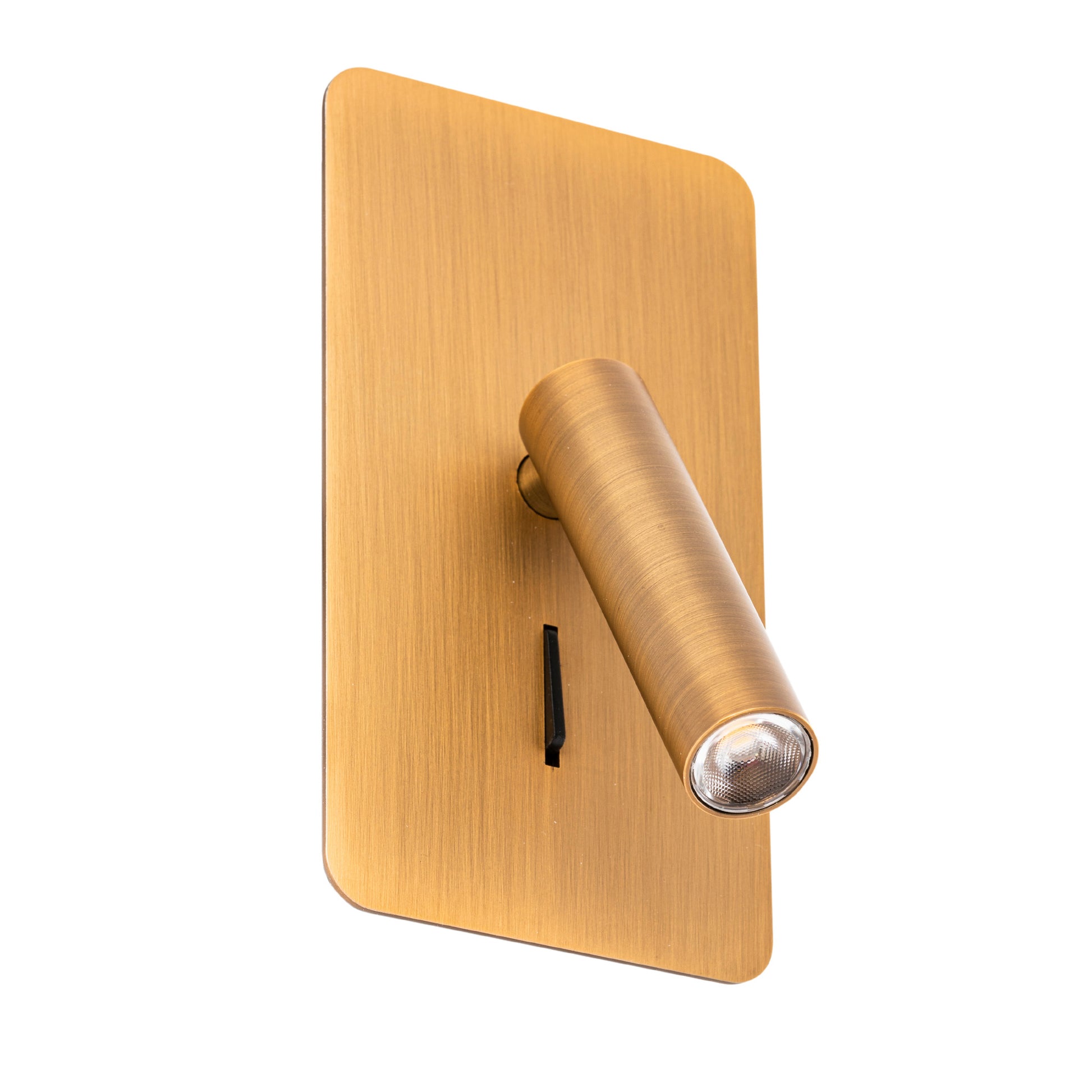 Luz empotrable SUAU en bronce de la colección 6213 FARO 62111, luminaria interior de aluminio y acero para iluminación focalizada y lectura