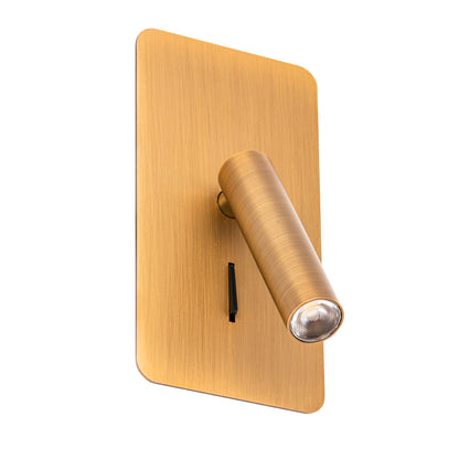 Luz empotrable SUAU en bronce de la colección 6213 FARO 62111, luminaria interior de aluminio y acero para iluminación focalizada y lectura