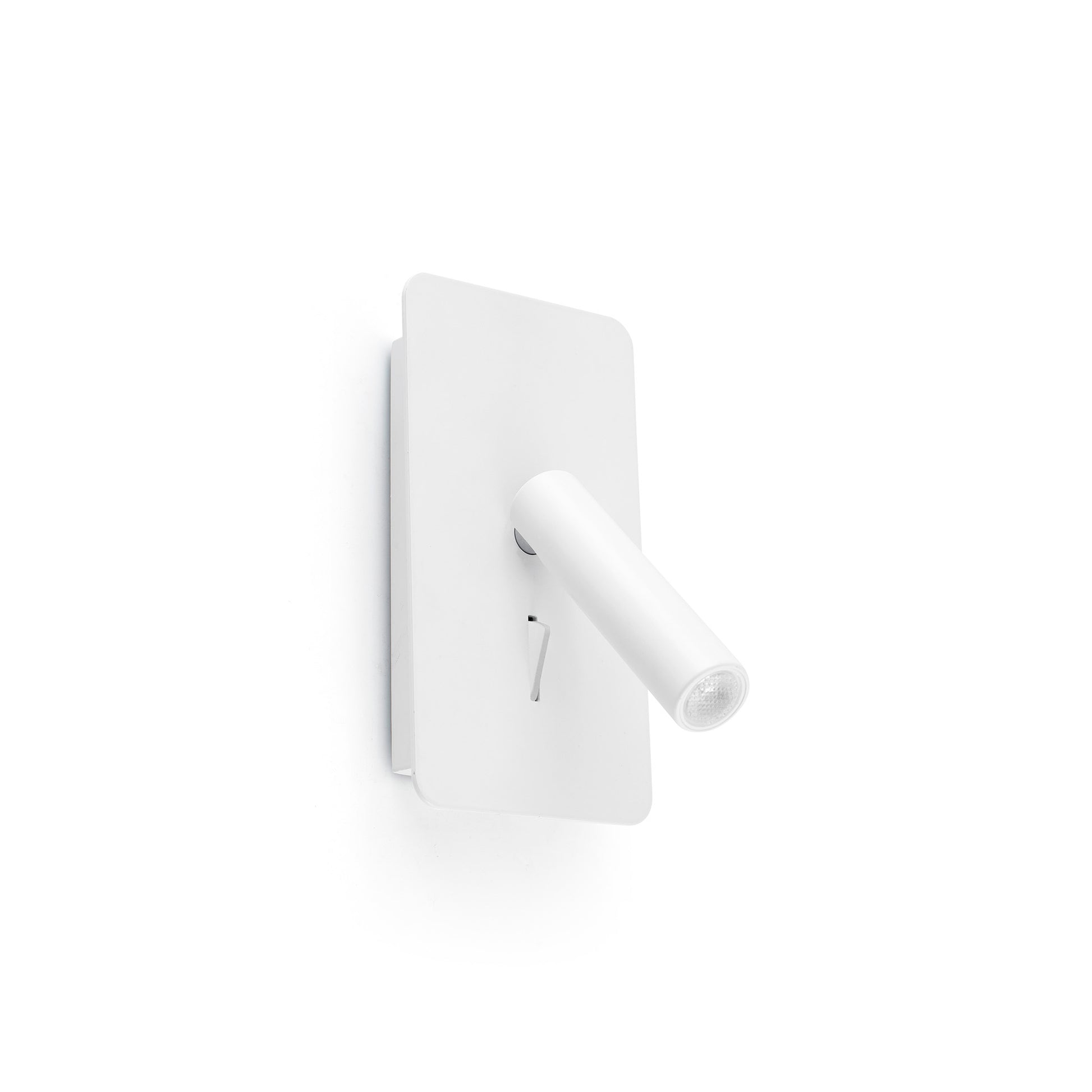 Aplique pared lector SUAU USB tipo A en blanco FARO 62117, luminaria minimalista de aluminio y acero para lectura interior, serie 6213