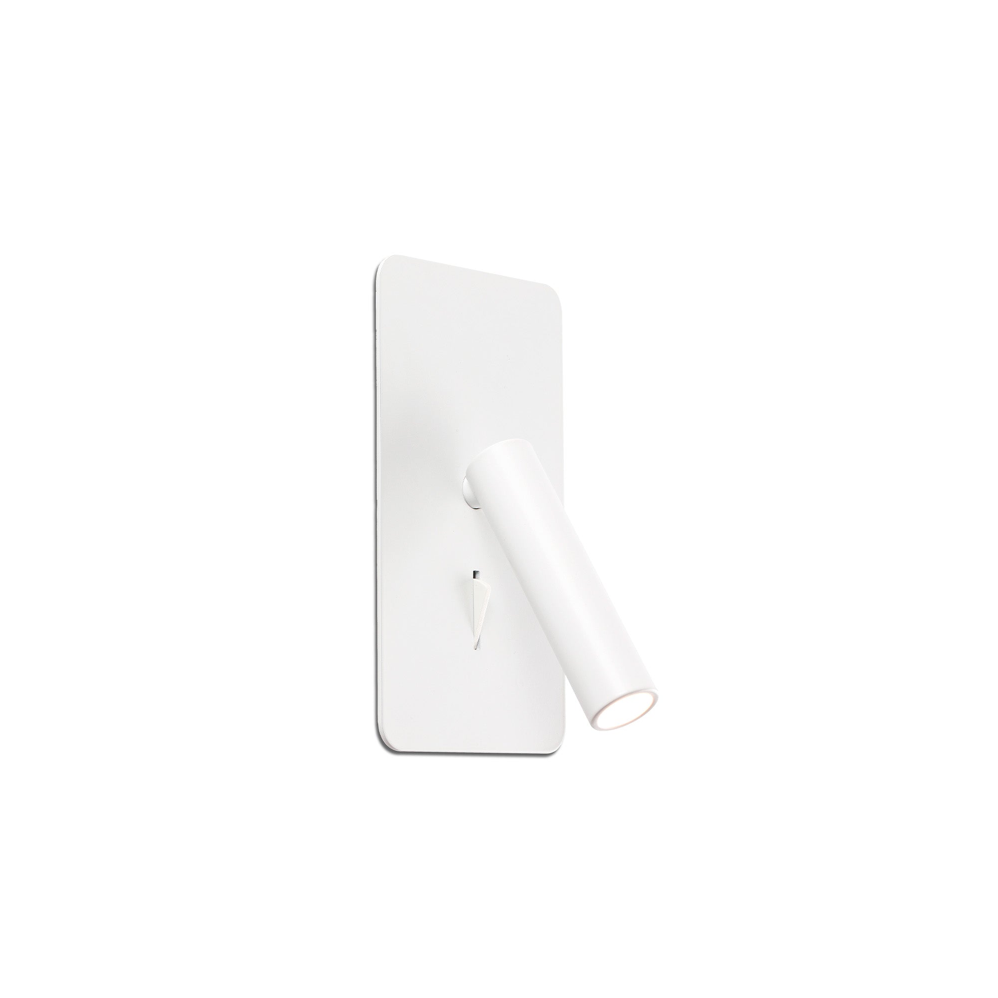 Luz empotrable SUAU Lector en blanco FARO 62129, diseño minimalista LED para iluminación focalizada en lectura interior de pared, serie 6213
