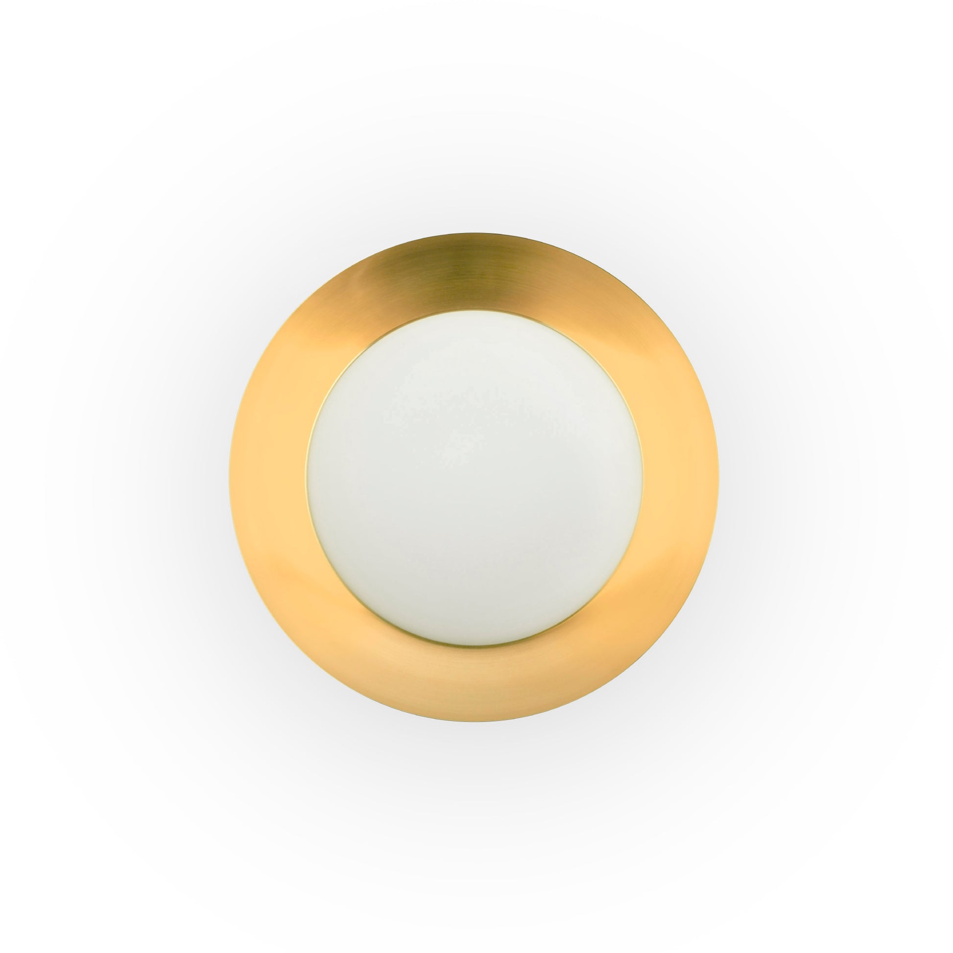 Plafon LED SIDE 450 negro y oro 20W FARO 62146, luminaria de superficie en acero y cristal opal, diseño moderno con luz cálida 3000K para iluminación interior del hogar