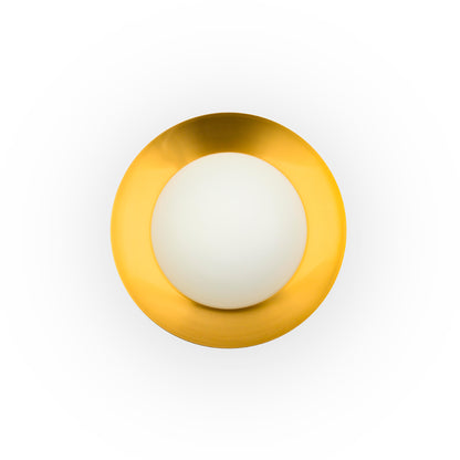 Plafon SIDE 450 negro y cobre 20W LED de FARO modelo 62147-110, luminaria superficie moderna en acero y cristal para iluminación interior