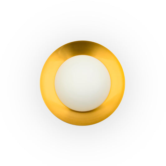 Plafon SIDE 450 negro y cobre 20W LED de FARO modelo 62147-110, luminaria superficie moderna en acero y cristal para iluminación interior