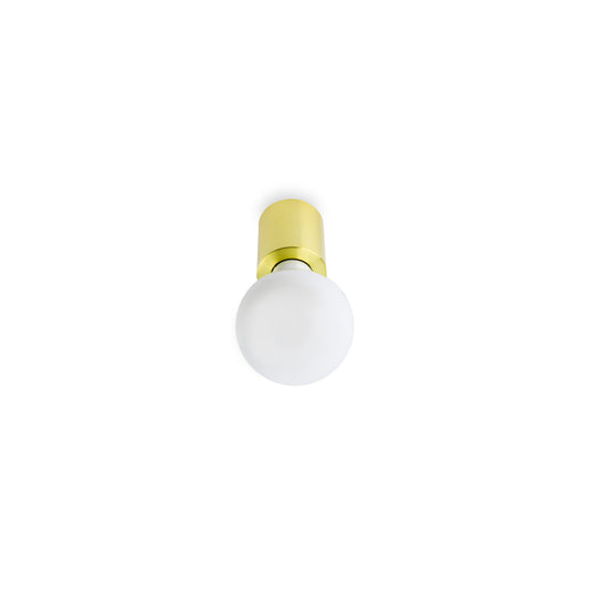 Lámpara de pared TEN 70 oro satinado FARO modelo 62153, diseño minimalista moderno en aluminio, luminaria de superficie interior de colección 6216
