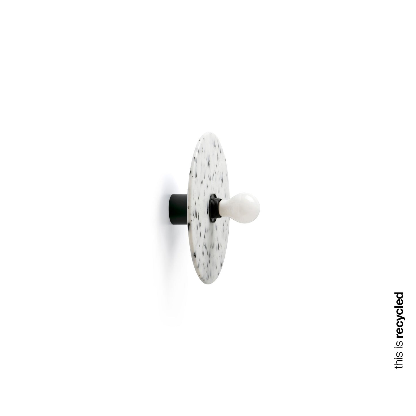 Lámpara applique/plafón Confetti 300 H70 marmóreo Faro 62173-50, diseño moderno en aluminio reciclado PET para iluminación interior sostenible de pared