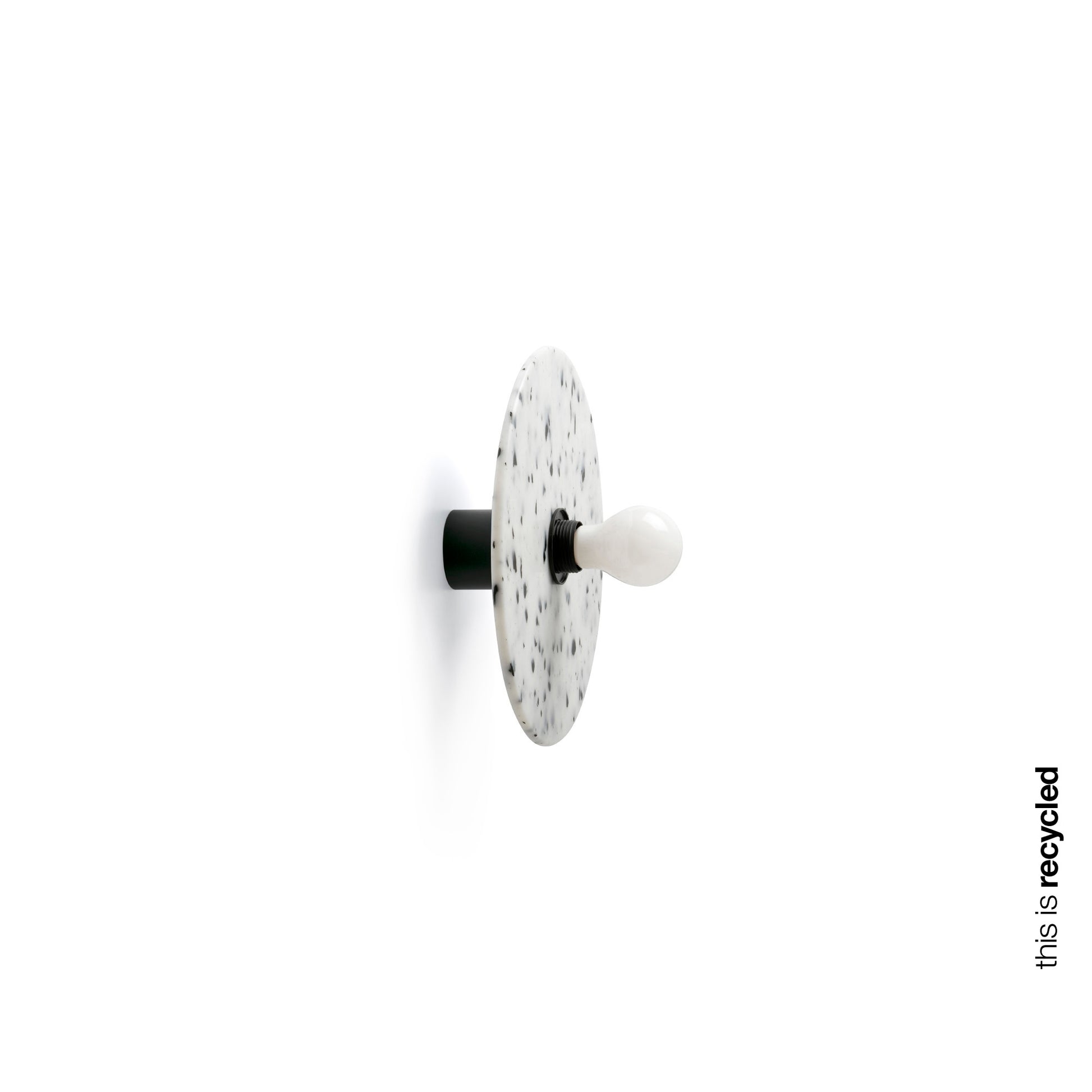 Lámpara applique/plafón Confetti 300 H70 marmóreo Faro 62173-50, diseño moderno en aluminio reciclado PET para iluminación interior sostenible de pared