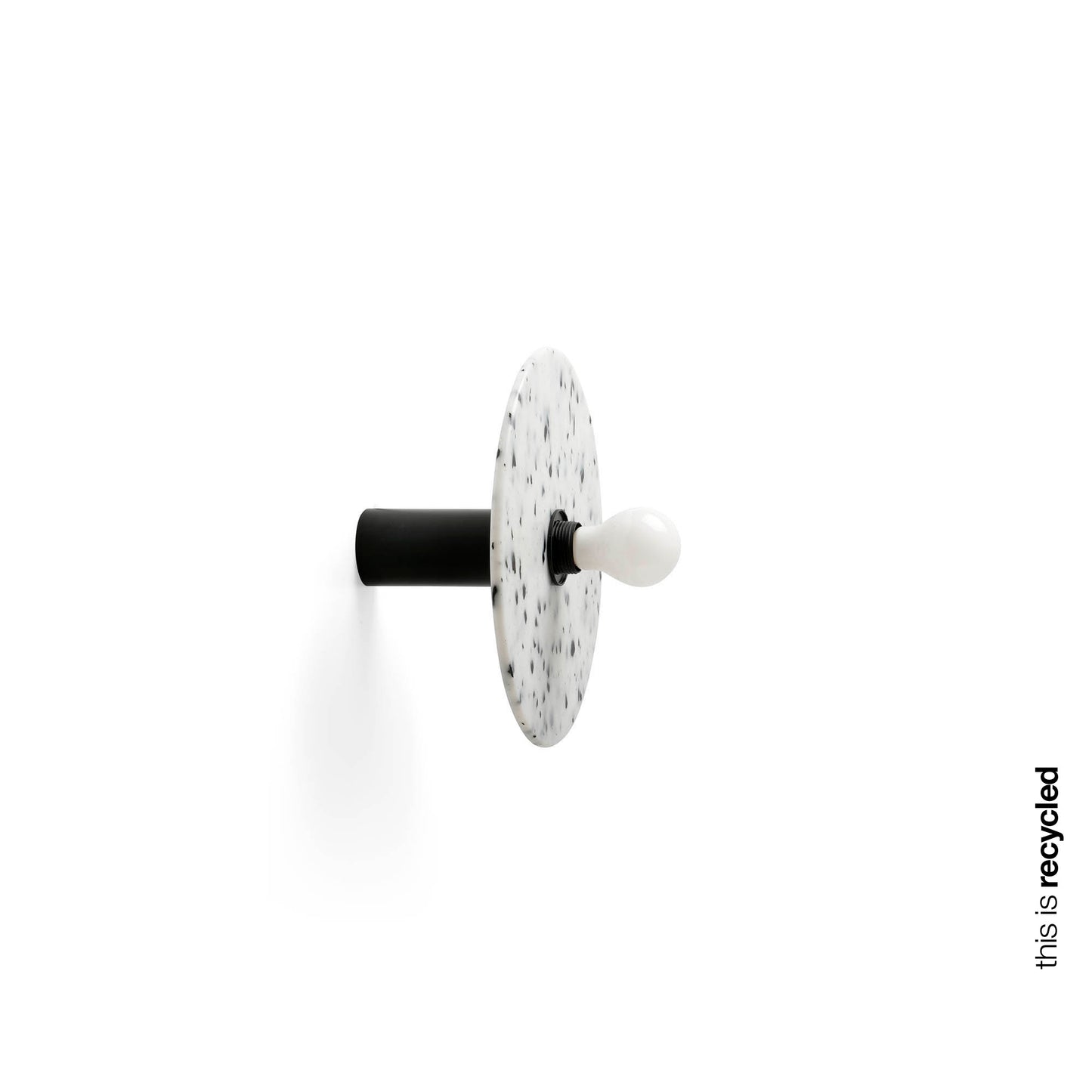 Lámpara aplique plafón Confetti 300 H140 marmóreo FARO 62174-50, luminaria de superficie interior moderna y sostenible en PET reciclado y aluminio.