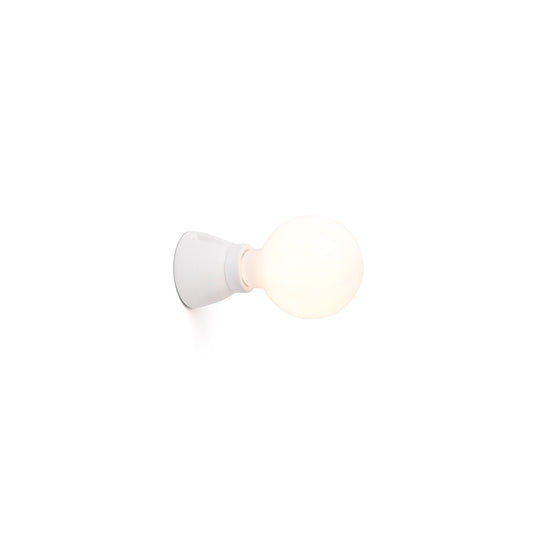 Aplique de pared KERA blanco en cerámica, modelo 62300 de Faro, luminaria interior residencial estilo clásico para superficie