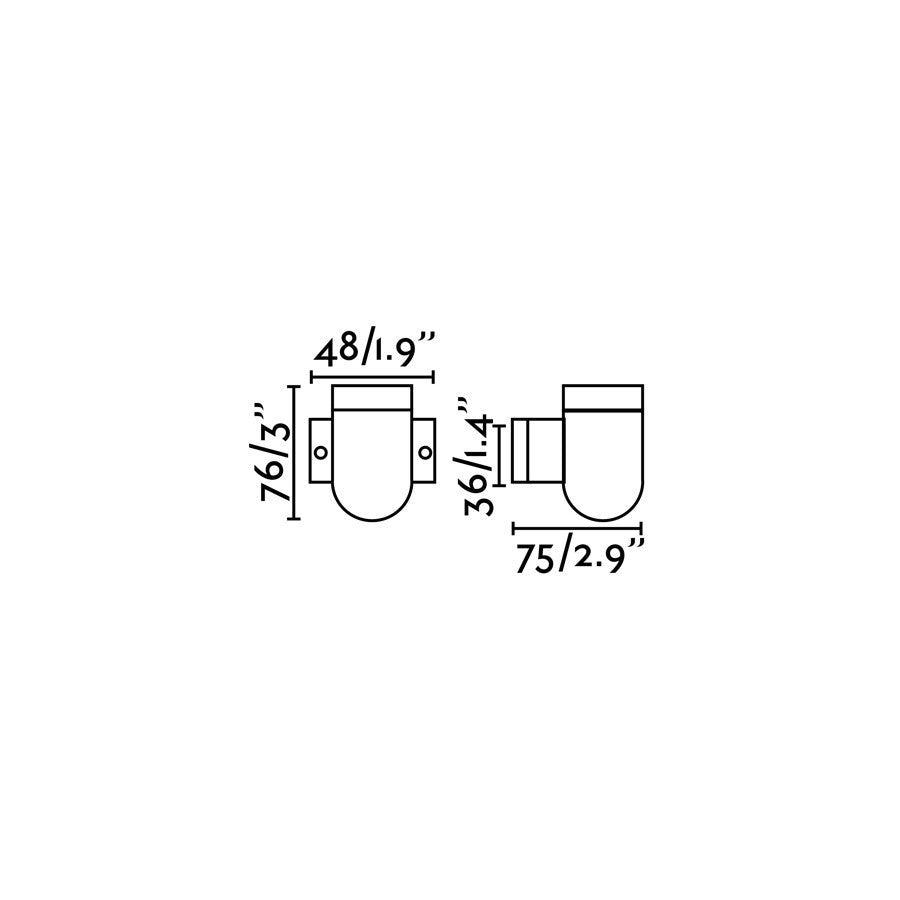 Medidas detalladas de la aplique de pared SERA Blanco FARO 62302, luminaria de cerámica interior en estilo atemporal, iluminación residencial con casquillo E27 LED para superficie