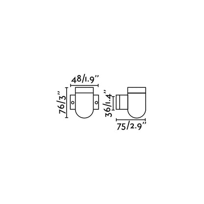 Medidas detalladas de la aplique de pared SERA Blanco FARO 62302, luminaria de cerámica interior en estilo atemporal, iluminación residencial con casquillo E27 LED para superficie