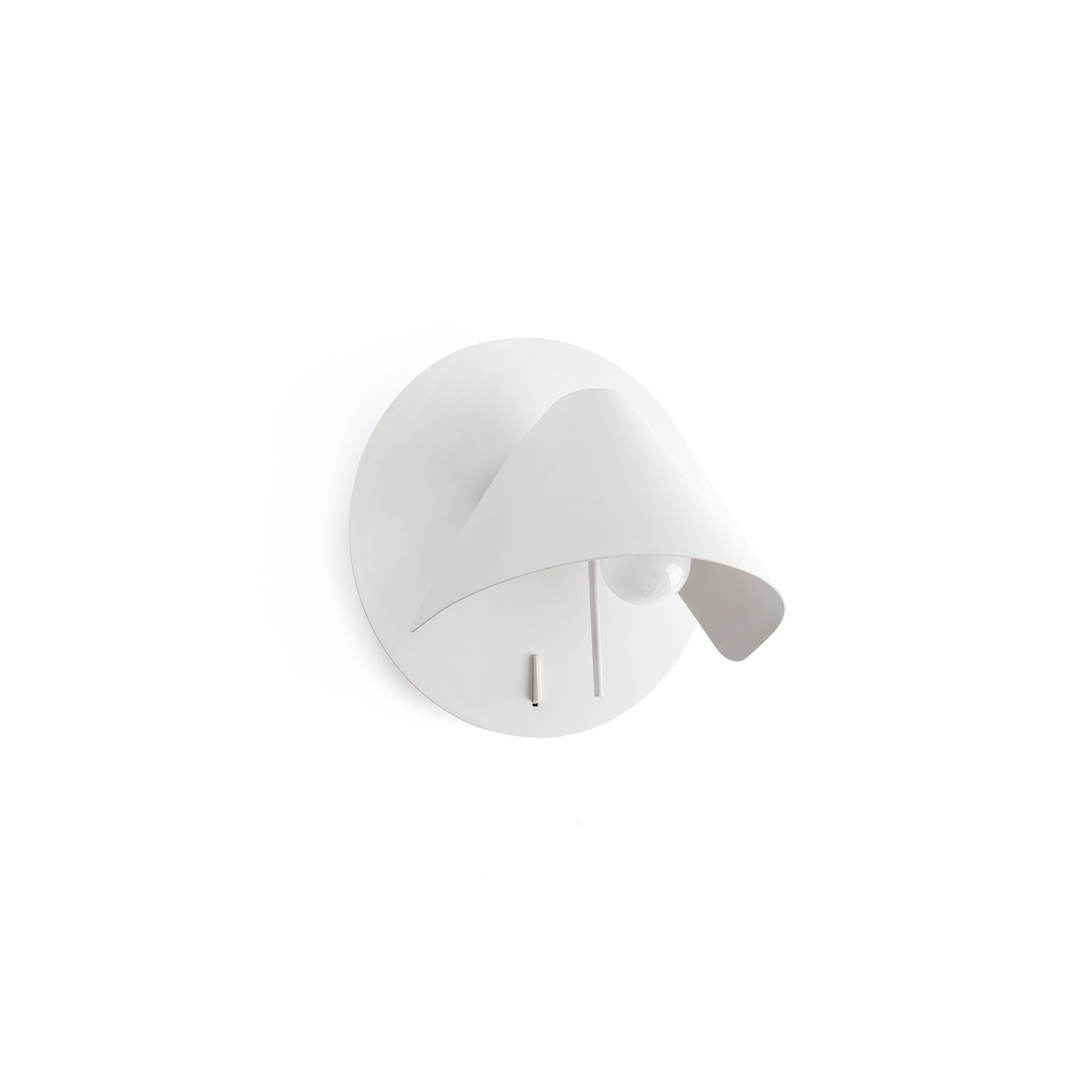 Aplique de pared NOON blanco FARO 62355, luminaria interior de acero orientable para luz de lectura con diseño contemporáneo