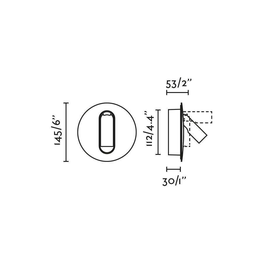 Medidas del Aplique de Pared TIMIT Lector Blanco FARO 62762 - Luminaria LED superficie interior minimalista en acero aluminio