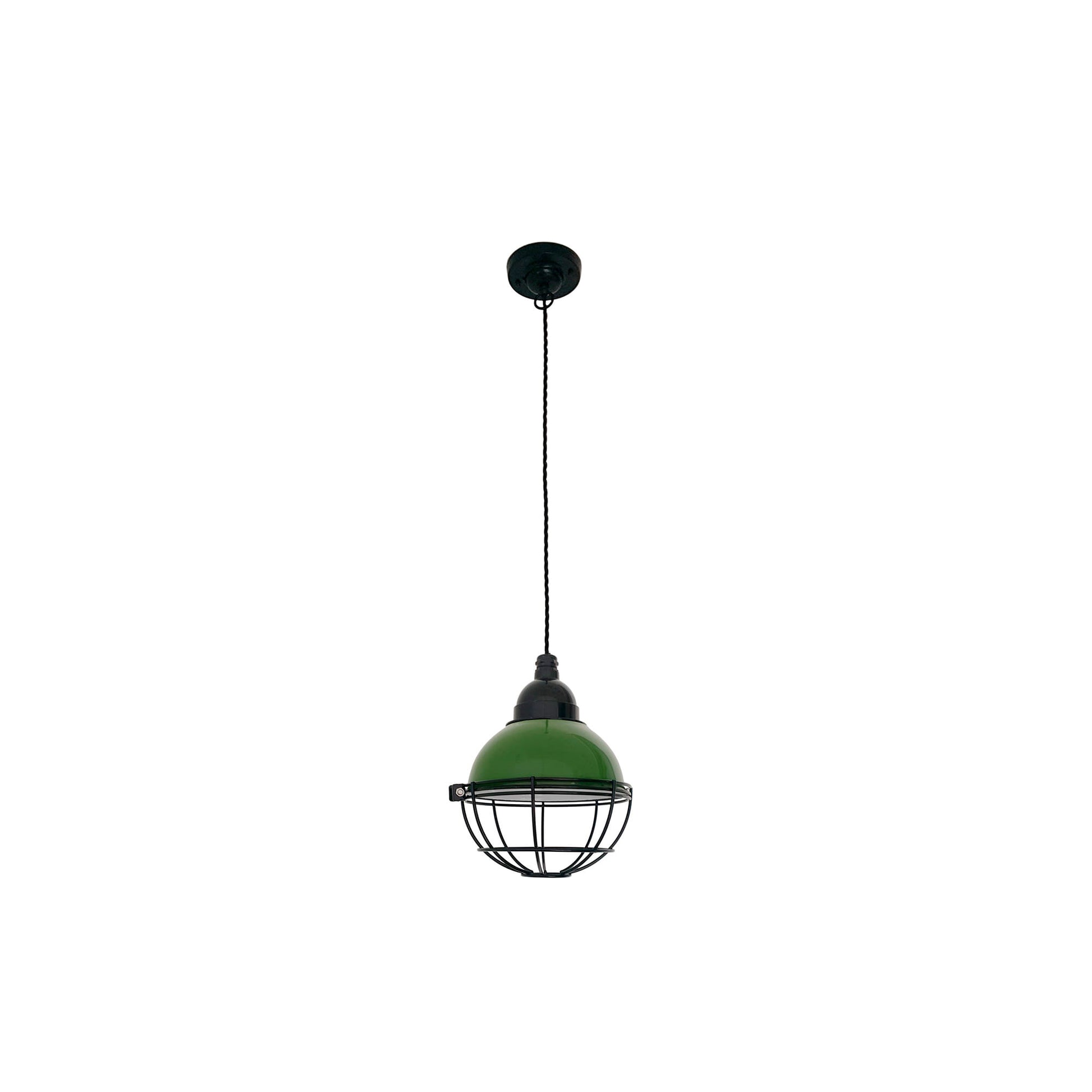 Luminaria colgante Claire verde FARO 62803, diseño vintage náutico en acero para interior, suspensión de techo con bombilla E27 LED