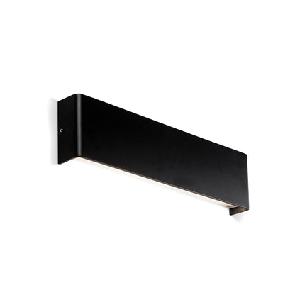 Aplique de pared NASH 370 Negro FARO 62822, luminaria LED de aluminio con luz indirecta para interiores, ideal para salas de estar, colección 6283