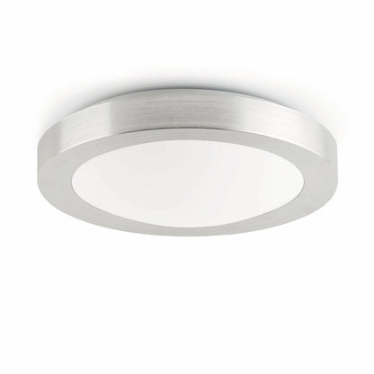 Plafon LOGOS 270 gris FARO 62980, luminaria de superficie en aluminio para baño e interior, IP44 impermeable, casquillo E27 LED