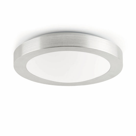 Plafon LOGOS 270 gris FARO 62980, luminaria de superficie en aluminio para baño e interior, IP44 impermeable, casquillo E27 LED