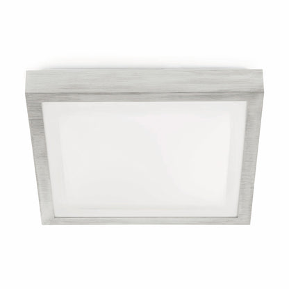 Plafon TOLA 270 Gris FARO 62983 - Luminaria de superficie en aluminio y PC opal para baño interior, iluminación gris moderna