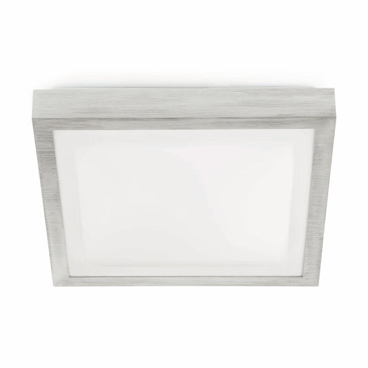 Plafon TOLA 270 Gris FARO 62983 - Luminaria de superficie en aluminio y PC opal para baño interior, iluminación gris moderna