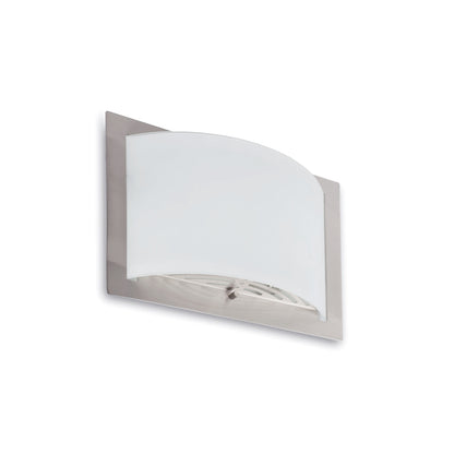 Luminaria aplique DIULA 2L en níquel mate FARO 62986, diseño contemporáneo para interior con cristal translúcido, iluminación de pared LED compatible