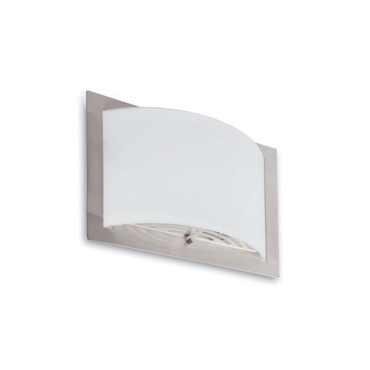 Luminaria aplique DIULA 2L en níquel mate FARO 62986, diseño contemporáneo para interior con cristal translúcido, iluminación de pared LED compatible