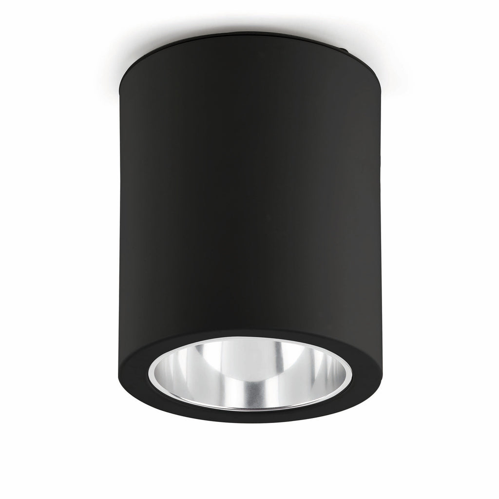 Lámpara de superficie POTE negro mate FARO modelo 63125, luminaria LED contemporánea minimalista de aluminio para techo interior, colección 1416
