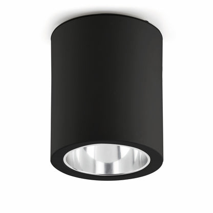 Lámpara de superficie POTE negro mate FARO modelo 63125, luminaria LED contemporánea minimalista de aluminio para techo interior, colección 1416