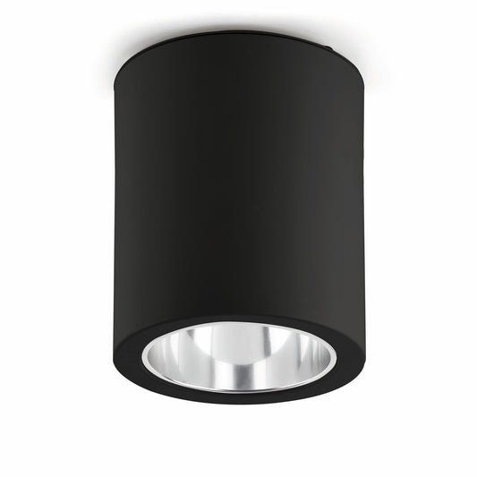 Lámpara de superficie POTE negro mate FARO modelo 63125, luminaria LED contemporánea minimalista de aluminio para techo interior, colección 1416