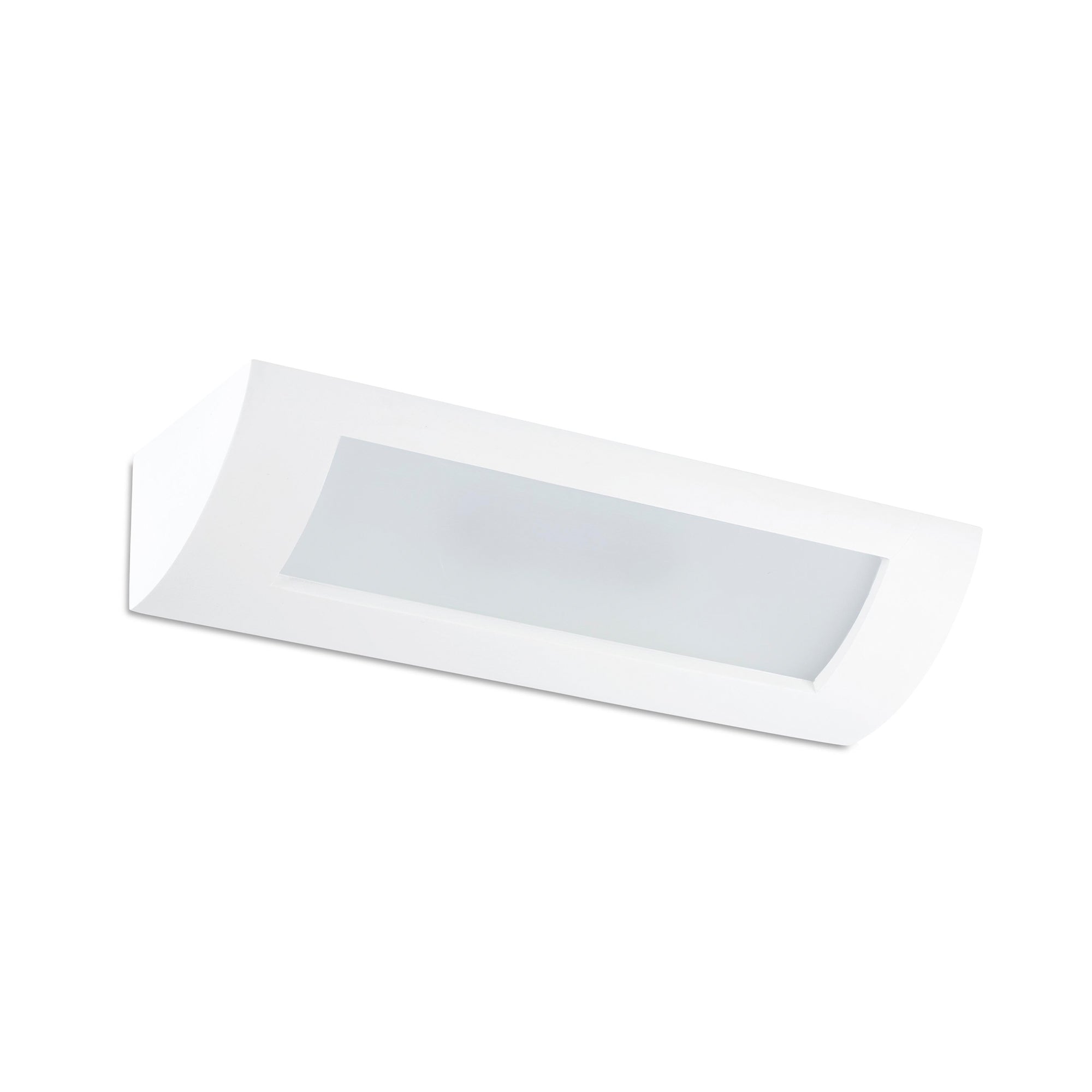 Aplique de pared CHERAS 4 en blanco de Faro modelo 63175, luminaria de superficie contemporánea con yeso y cristal para iluminación interior, serie 1617