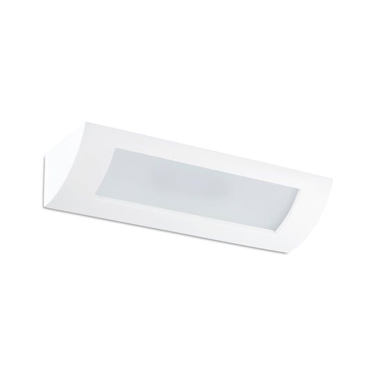 Aplique de pared CHERAS 4 en blanco de Faro modelo 63175, luminaria de superficie contemporánea con yeso y cristal para iluminación interior, serie 1617