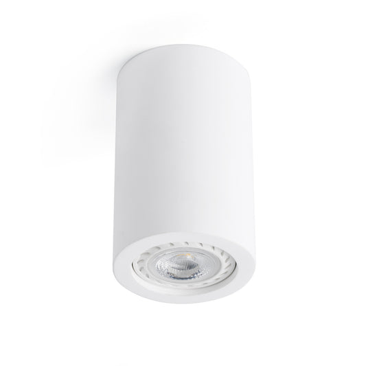 Plafon SVEN R redondo blanco FARO modelo 63268 luminaria de yeso contemporánea para interior con LED GU10