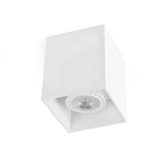 Plafon TECTO 1L GU10 Blanco FARO 63270, luminaria de superficie en aluminio LED GU10 para iluminación interior residencial en techo