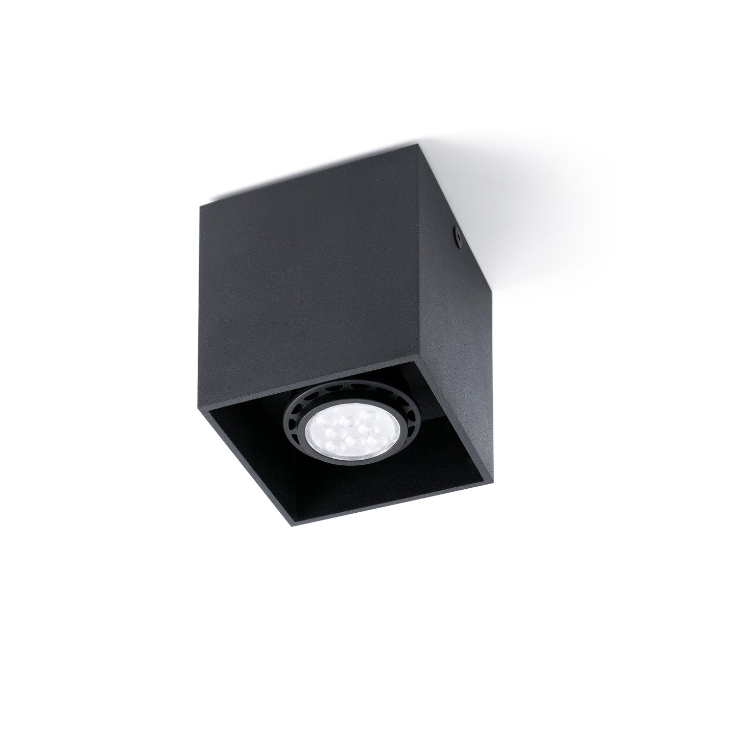 Plafon Tecto 1L GU10 negro FARO 63271, luminaria de superficie en aluminio para iluminación interior residencial y comercial con bombilla GU10 LED
