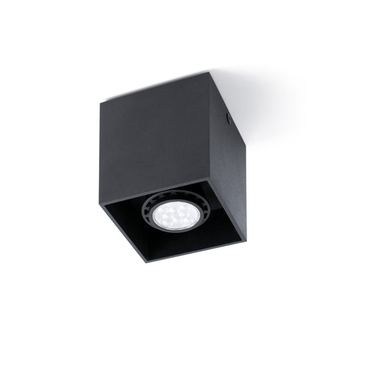 Plafon Tecto 1L GU10 negro FARO 63271, luminaria de superficie en aluminio para iluminación interior residencial y comercial con bombilla GU10 LED