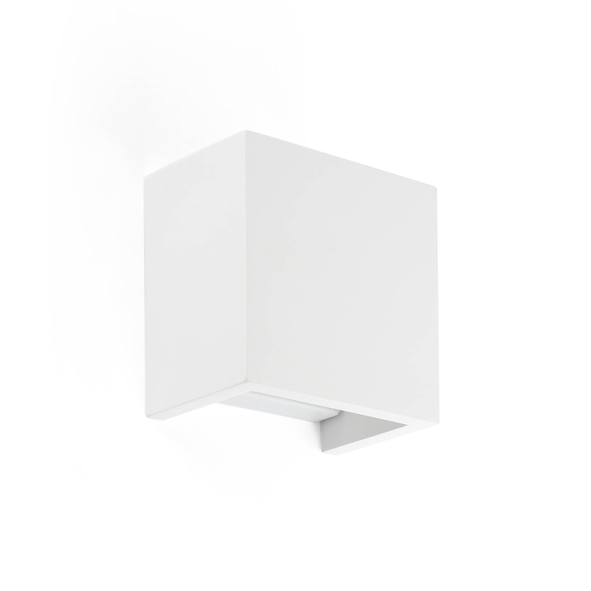 Aplique de pared OSLO blanco FARO 63284, luminaria de superficie en yeso serie 6329, iluminación indirecta contemporánea para interior y hogar