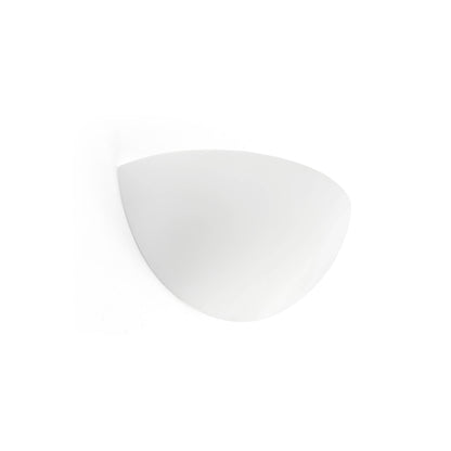 Luminaria de pared SNOW blanco FARO modelo 63285, diseño minimalista en yeso para iluminación interior del hogar, compatible con LED, aplique superficie
