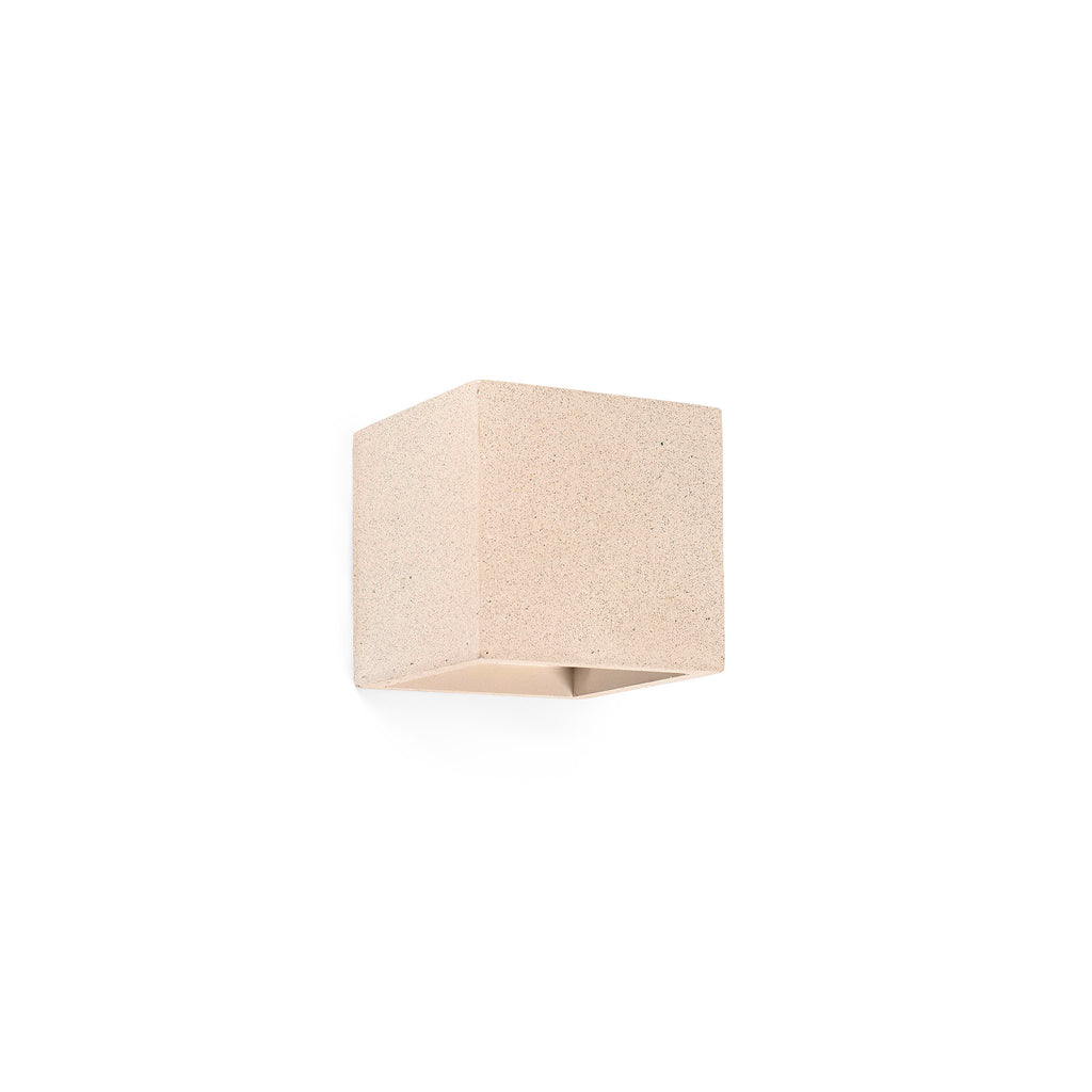 Lámpara de pared KAMEN Beige de FARO modelo 63311, diseño minimalista en cemento con iluminación indirecta para interiores contemporáneos