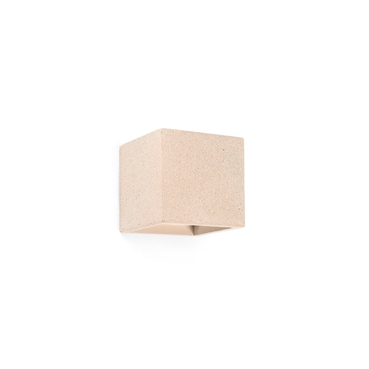 Lámpara de pared KAMEN Beige de FARO modelo 63311, diseño minimalista en cemento con iluminación indirecta para interiores contemporáneos