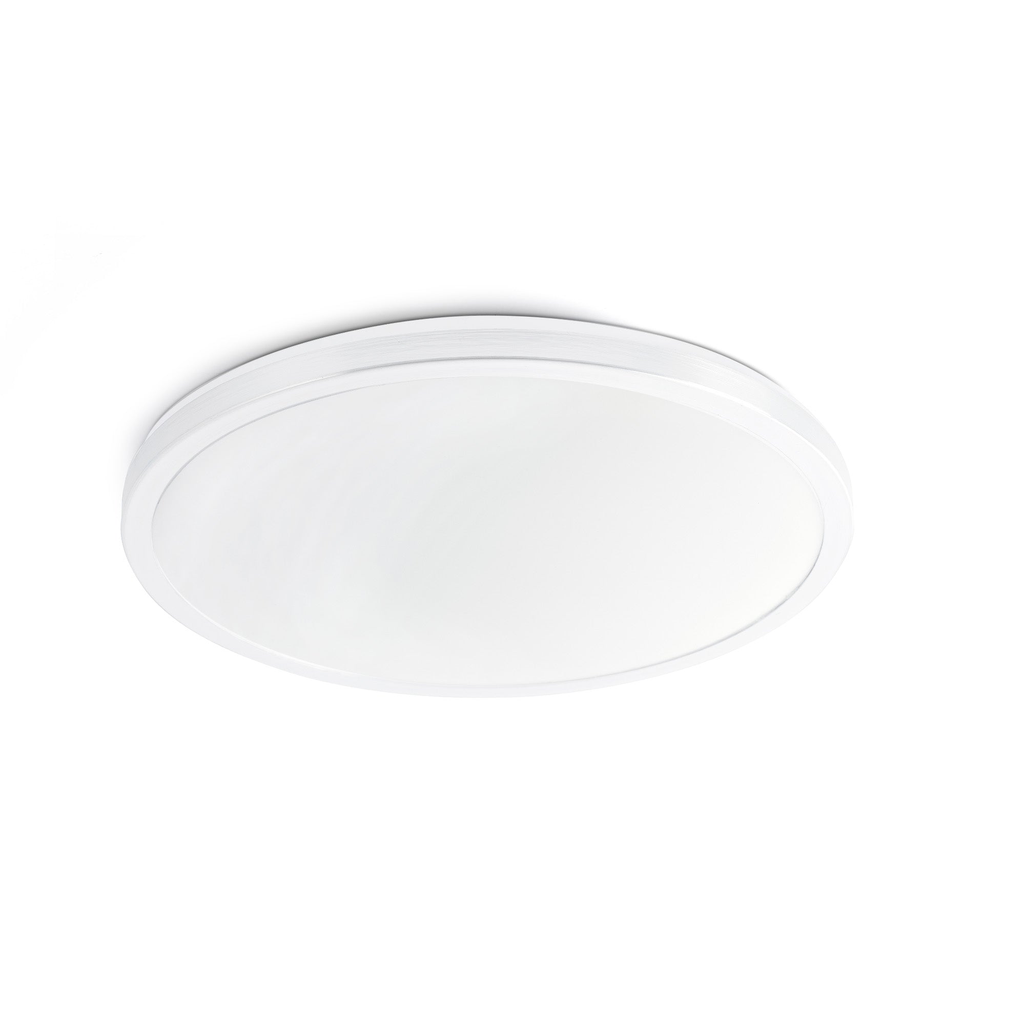 Plafon LED FORO Blanca FARO modelo 63404, luminaria de superficie en aluminio con luz cálida para iluminación interior, colección 6343