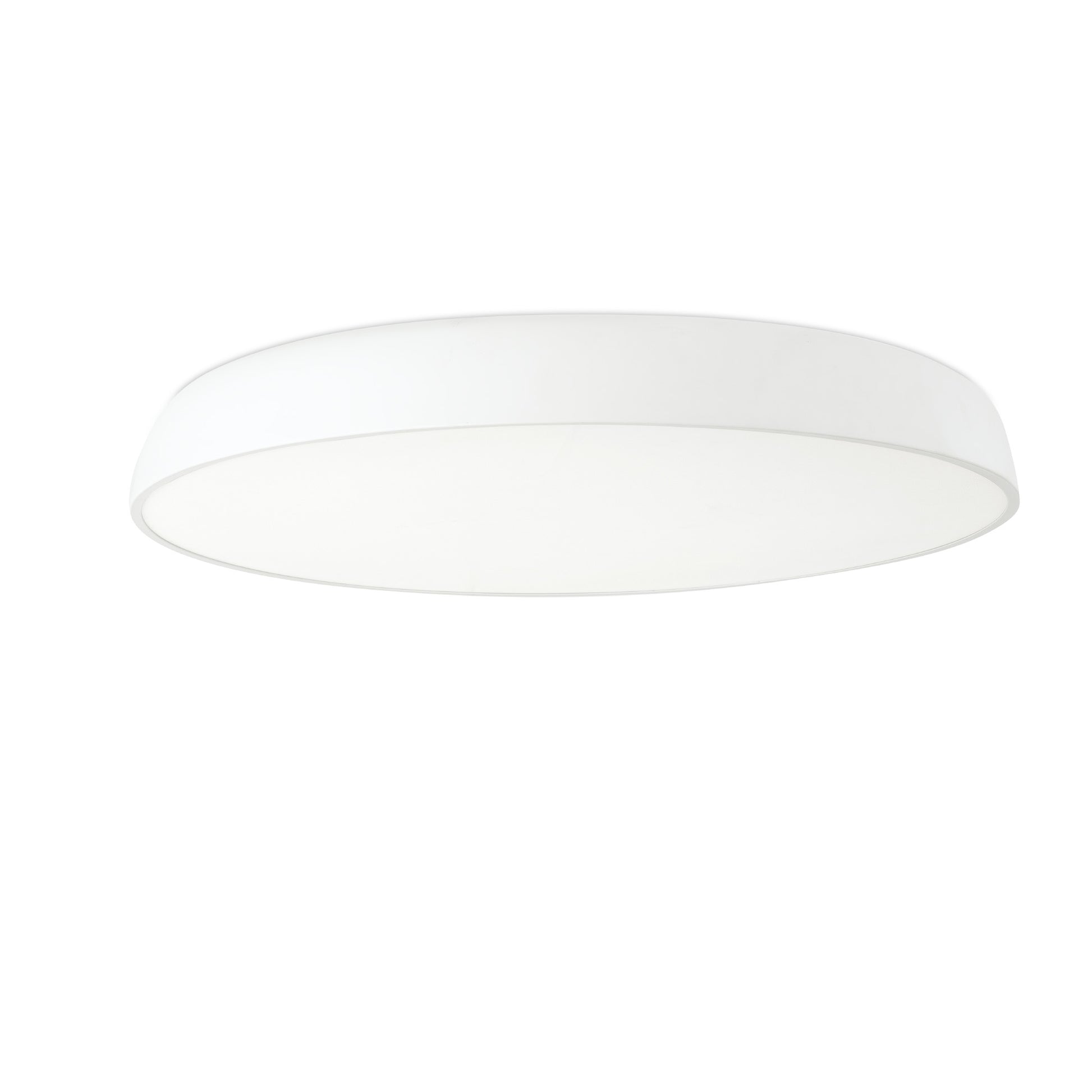Plafon LED MEGA Blanco Dimmable FARO 63410, luminaria de superficie en aluminio blanco mate, regulable 2700K para iluminación interior del hogar