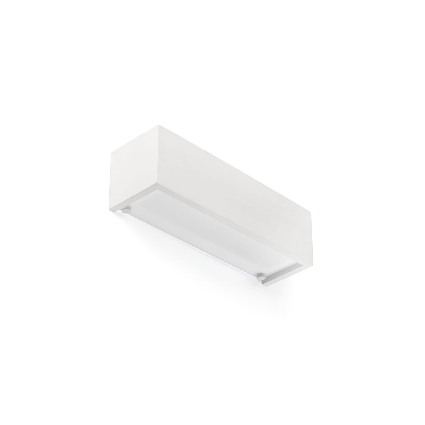 Aplique de pared Milo 280 blanco de Faro modelo 63420, luminaria de superficie en yeso minimalista para interior, iluminación LED eficiente en hogar moderno.