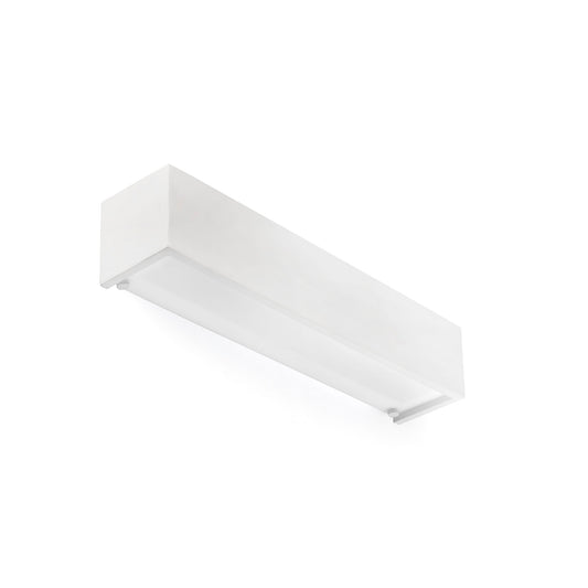Aplique de pared MILO 400 Blanco FARO 63421, luminaria de superficie en yeso para iluminación minimalista en hogar moderno, diseño interior blanco para pared