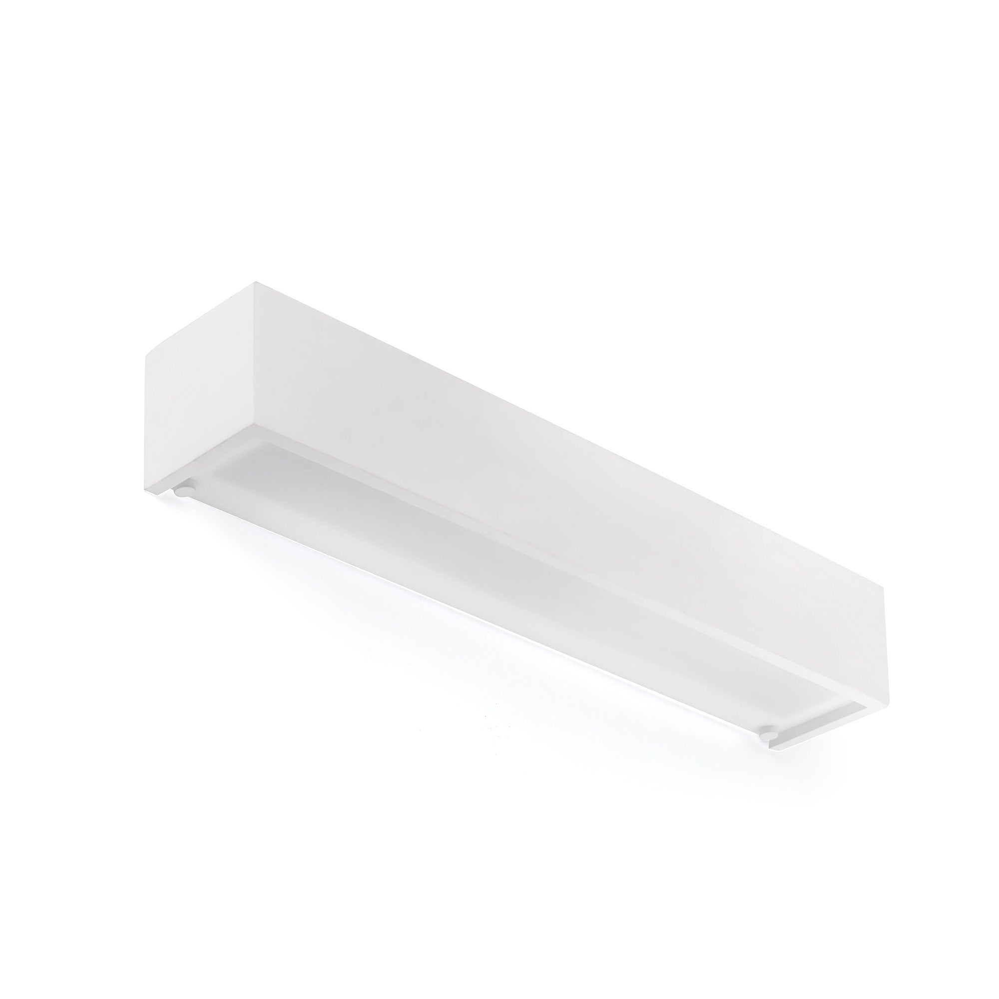 Aplique de pared MILO 500 en blanco FARO 63422, luminaria superficial en yeso diseño minimalista para iluminación interior hogar, LED E14, colección 6317