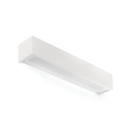 Aplique de pared MILO 500 en blanco FARO 63422, luminaria superficial en yeso diseño minimalista para iluminación interior hogar, LED E14, colección 6317