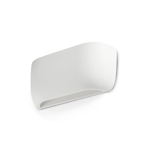 Aplique de pared KAPPU 300 en blanco de FARO modelo 63430, luminaria de superficie en yeso con iluminación indirecta y diseño minimalista para interiores, colección 6362